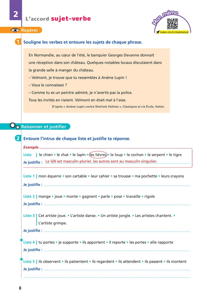 Livret d'entrainement pour une orthographe fluide CM