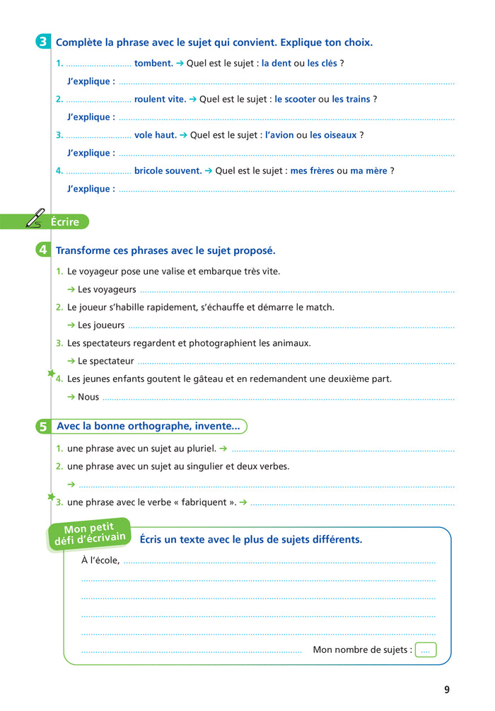 Livret d'entrainement pour une orthographe fluide CM