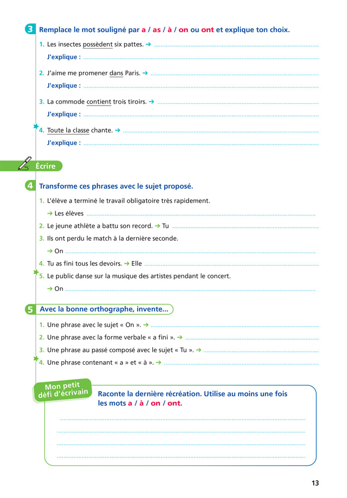 Livret d'entrainement pour une orthographe fluide CM
