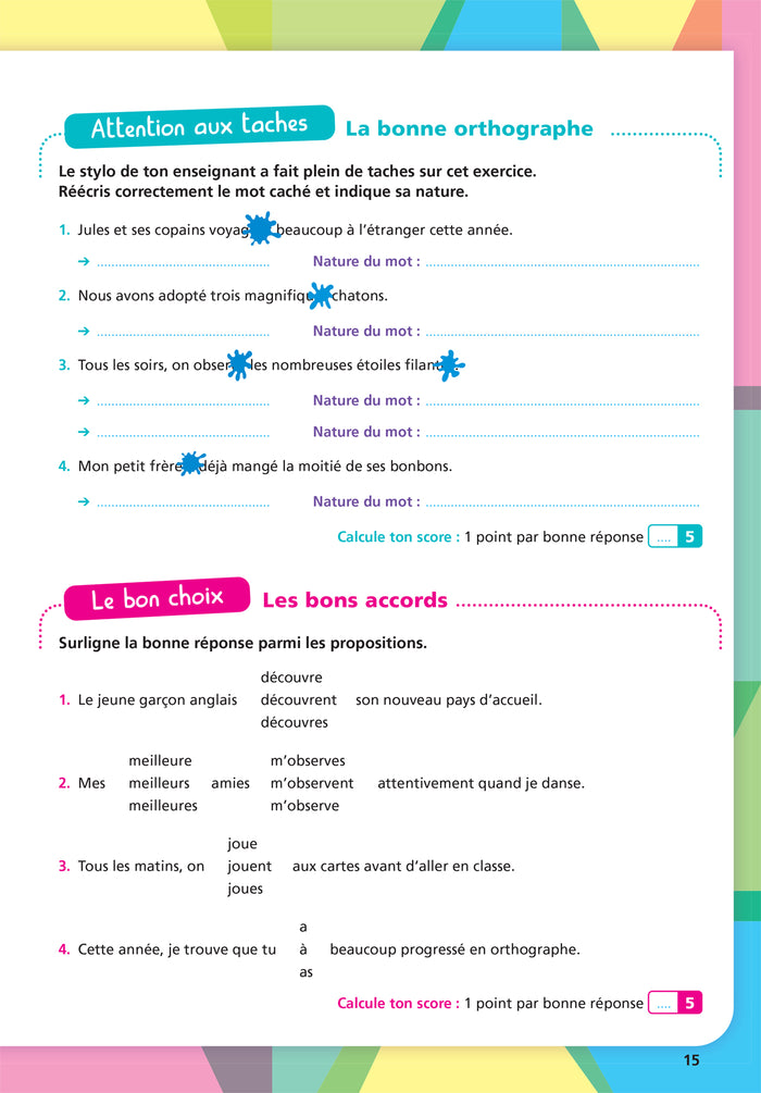 Livret d'entrainement pour une orthographe fluide CM
