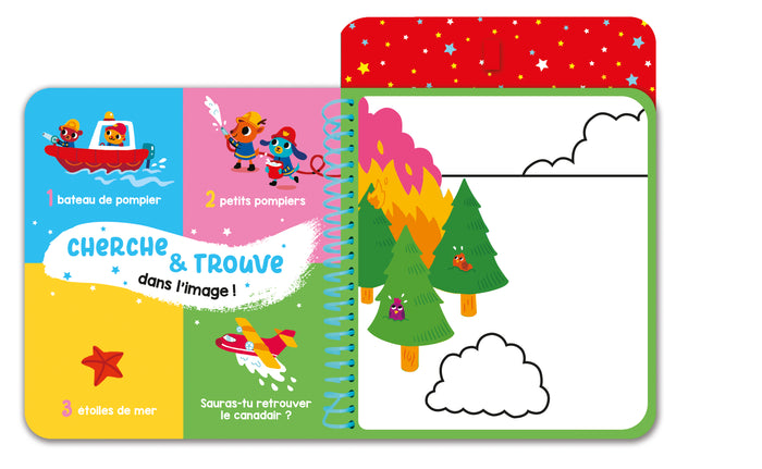 Mon feutre magique Les pompiers - avec feutre à réservoir d'eau