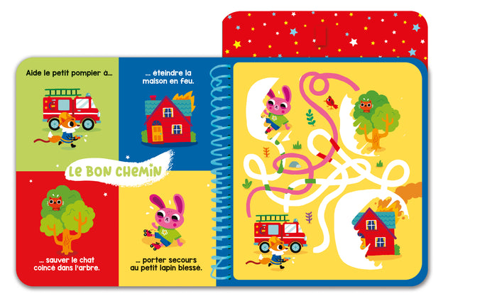 Mon feutre magique Les pompiers - avec feutre à réservoir d'eau