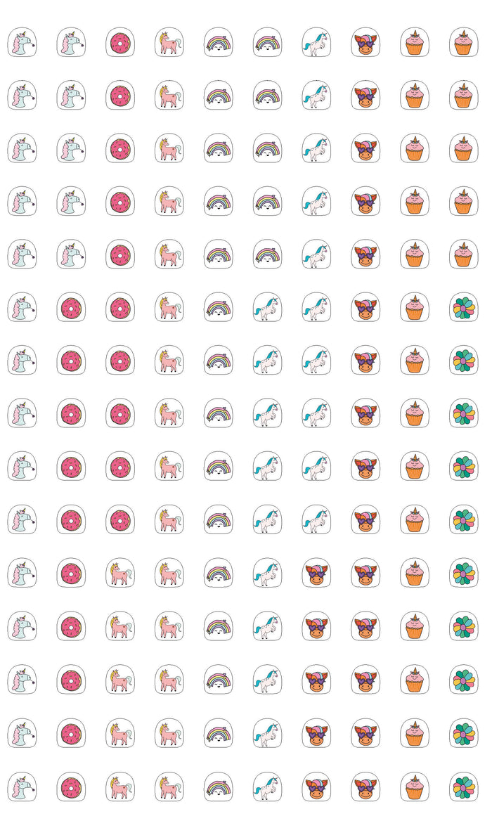 Stickers pour les ongles: Les licornes