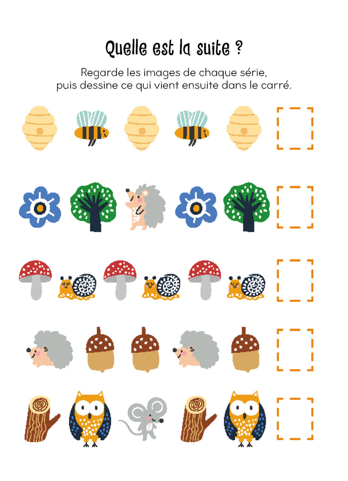Bloc d'activités avec feutres: les animaux