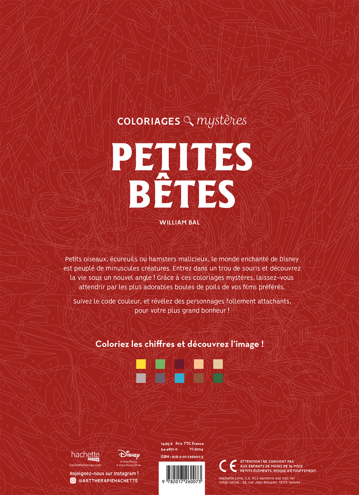 Coloriages mystères Disney - Petites bêtes