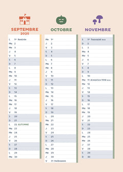 Mon agenda 2025-2026