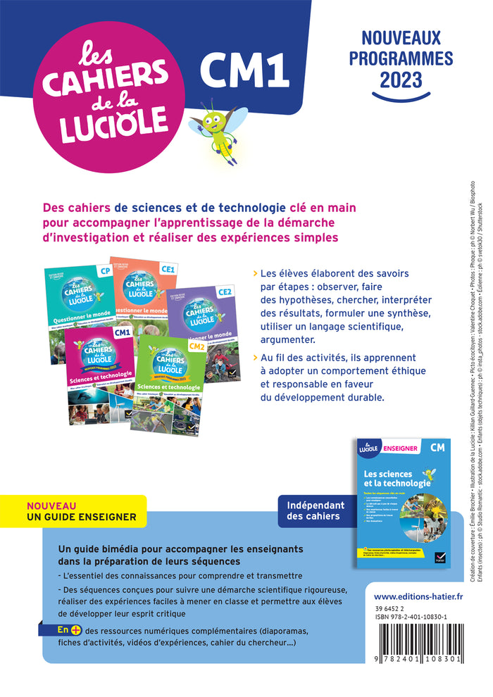 Les Cahiers de la Luciole CM1 - Ed. 2024 - Sciences et Technologie - Cahier élève