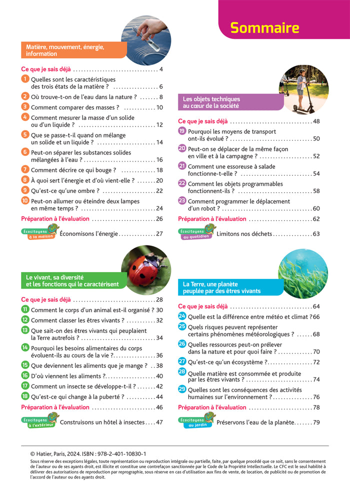 Les Cahiers de la Luciole CM1 - Ed. 2024 - Sciences et Technologie - Cahier élève
