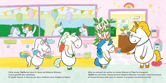 Les émotions de Gaston la licorne à l'école