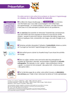 Chouette Maternelle - Activités de lecture Moyenne Section