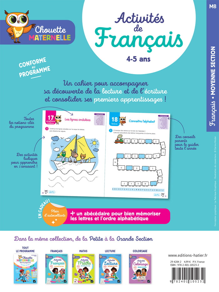 Chouette Maternelle - Activités de français Moyenne Section - 4 ans