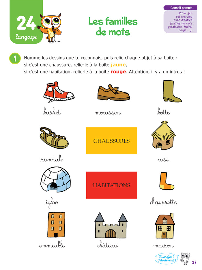 Chouette Maternelle - Activités de français Moyenne Section - 4 ans