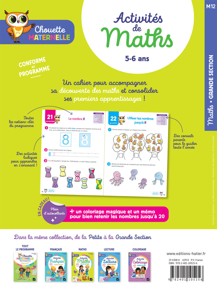 Chouette Maternelle - Activités de maths Grande Section - 5 ans