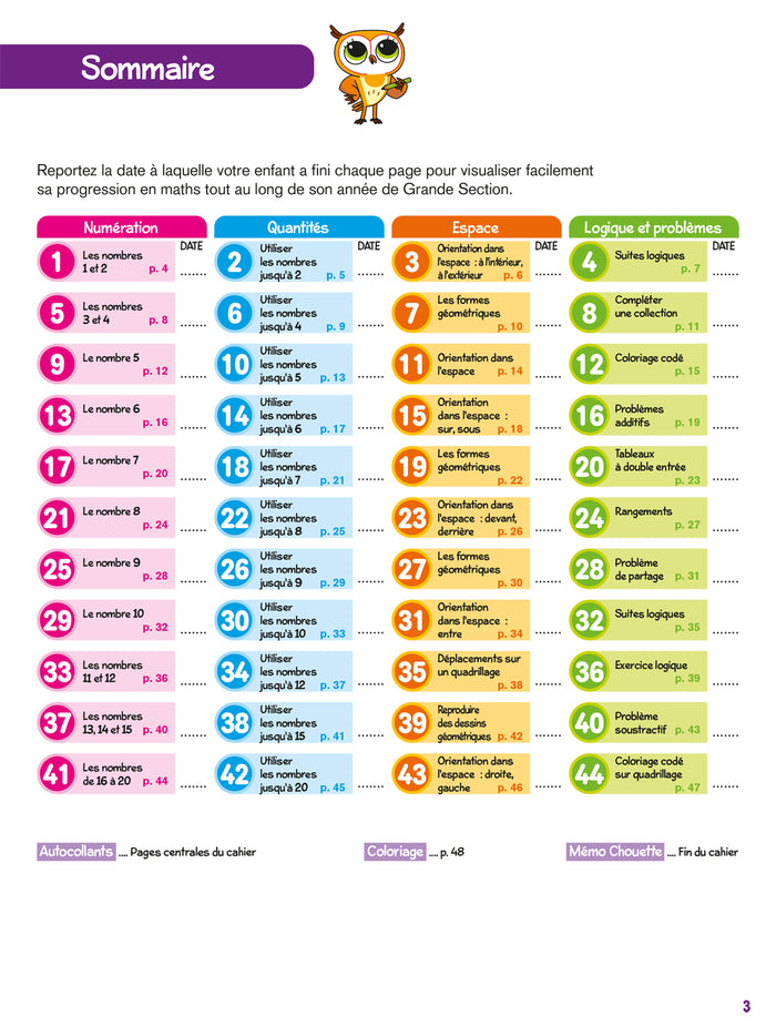Chouette Maternelle - Activités de maths Grande Section - 5 ans