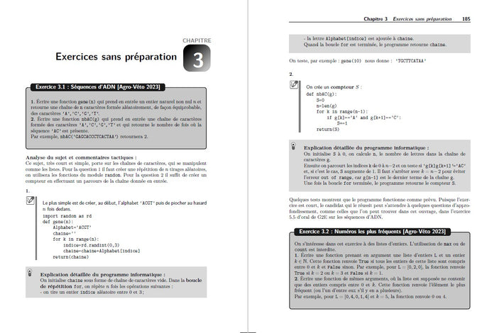 L'oral de Maths Informatique aux concours Agro-Véto et G2E