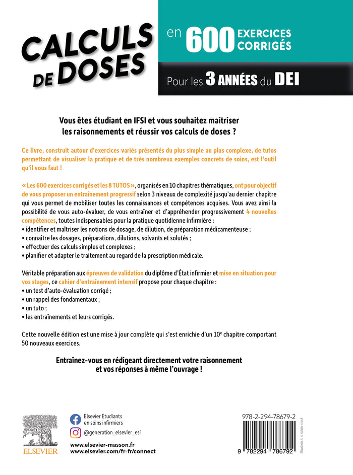 Calculs de doses en 600 exercices corrigés