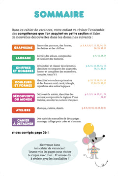 Cahier de vacances 2025 - Les incollables - Petite Section à Moyenne Section