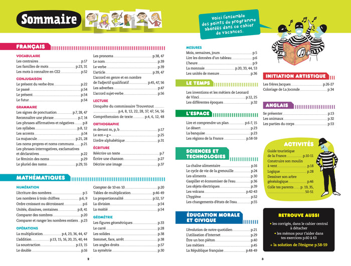 Cahier de vacances 2025 - Les incollables - CE1 au CE2