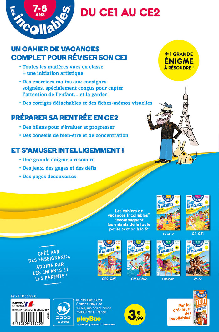 Cahier de vacances 2025 - Les incollables - CE1 au CE2