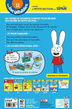 Cahier de vacances 2025 Simon - Les incollables