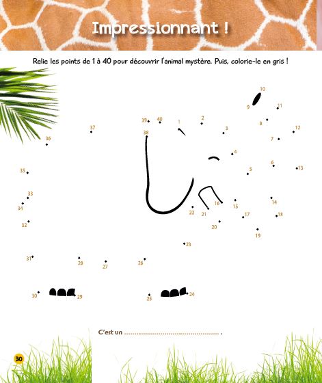 Coloriages magiques Une saison au zoo, spécial savane