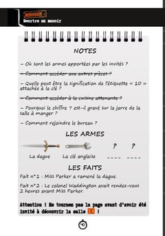 Escape game de poche - Meurtre au manoir