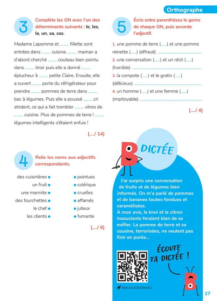 Mon cahier d'entraînement en français CE2