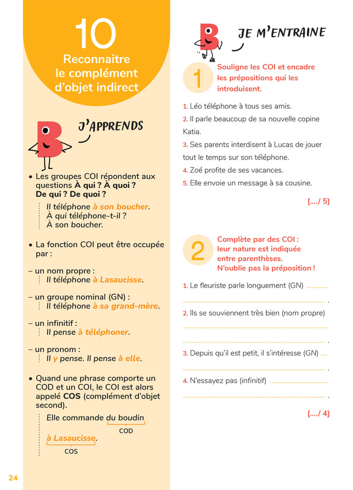 Mon cahier d'entraînement en Français CM1 - 9 ans