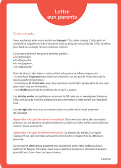 Mon cahier d'entraînement en français CM2 - 10 ans