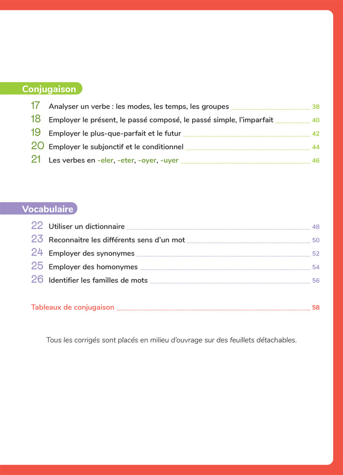 Mon cahier d'entraînement en français CM2 - 10 ans