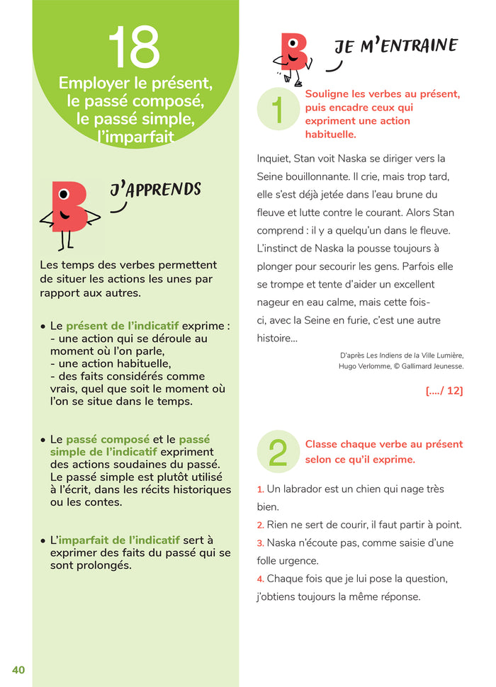 Mon cahier d'entraînement en français CM2 - 10 ans