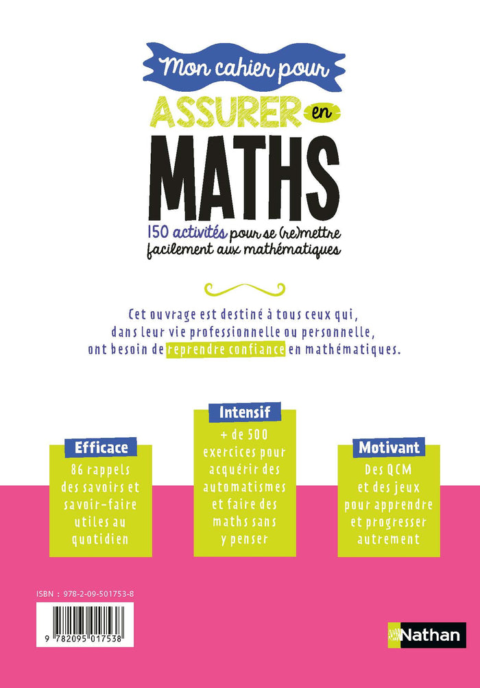 Mon cahier pour assurer en mathématiques