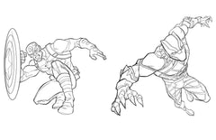 Captain America - 15 minutes par coloriage
