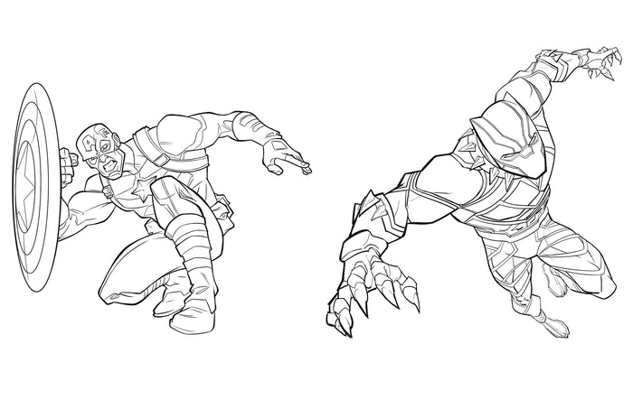 Captain America - 15 minutes par coloriage