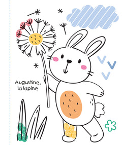 Peinture au doigt (Animaux fond rose)