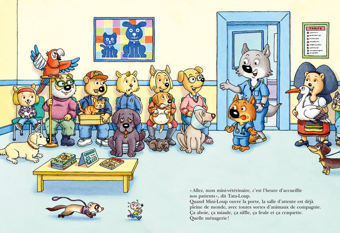 Mini-Loup vétérinaire avec figurine