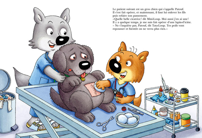 Mini-Loup vétérinaire avec figurine