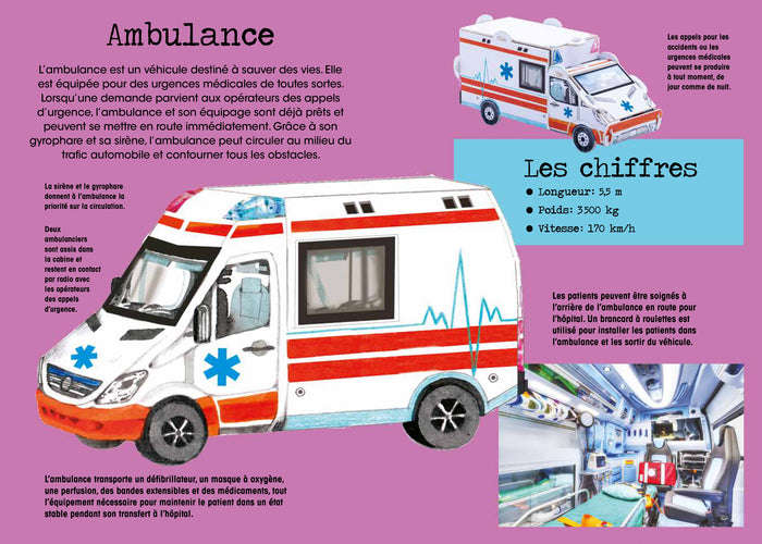 Construis en 3D - Véhicules de secours