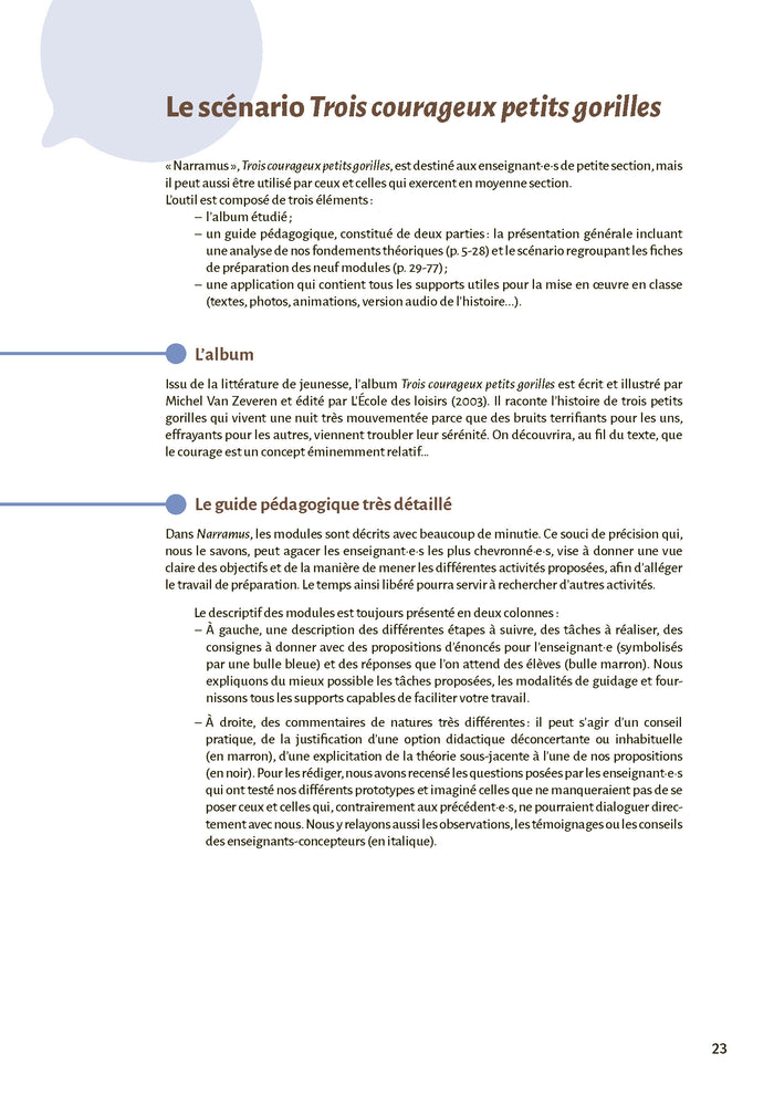 Narramus - Trois courageux petits gorilles