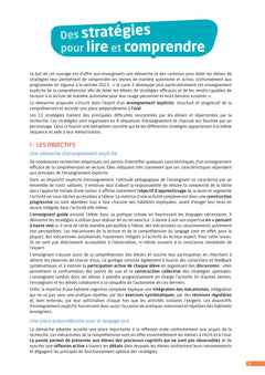 Des stratégies pour lire et comprendre des textes narratifs CM - Guide pédagogique