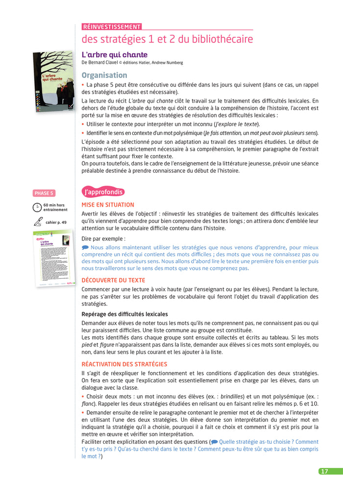 Des stratégies pour lire et comprendre des textes narratifs CM - Guide pédagogique