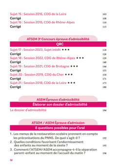 Concours ATSEM/ASEM - Annales corrigées - 2024-2025