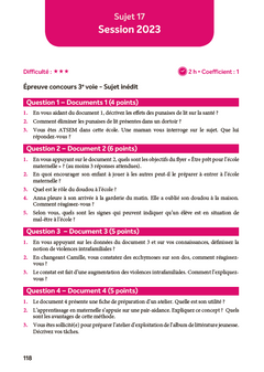 Concours ATSEM/ASEM - Annales corrigées - 2024-2025