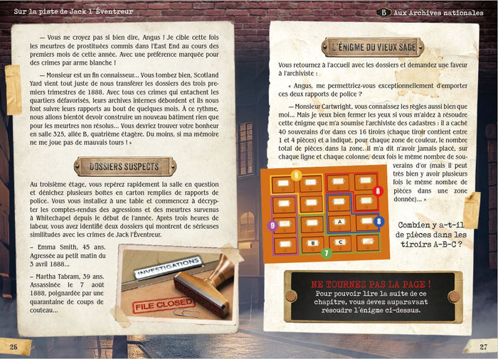Escape game de poche Sur la piste de Jack L'Eventreur