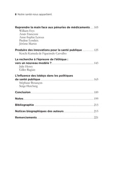 Notre santé nous appartient