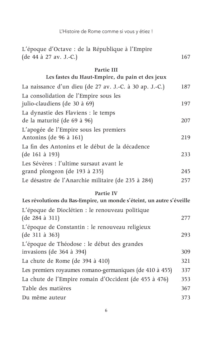 L'histoire de Rome comme si vous y étiez !