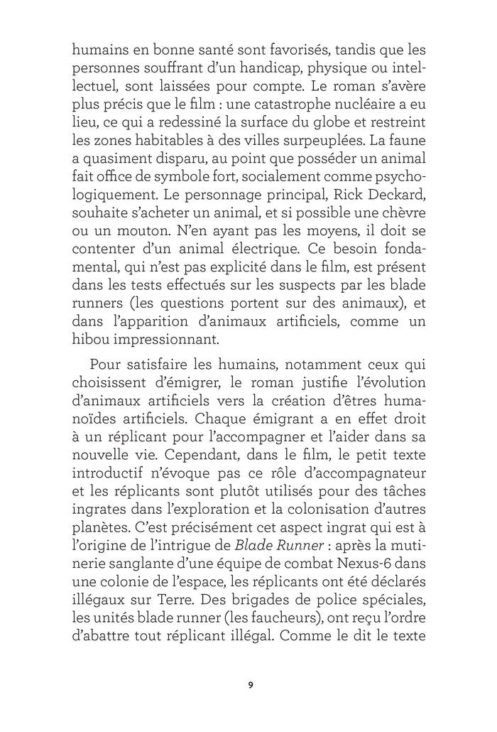 Aimer un robot avec Blade Runner