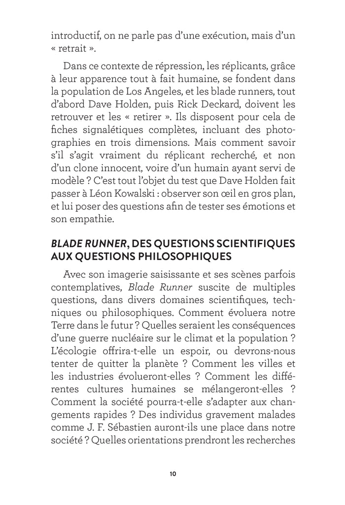 Aimer un robot avec Blade Runner