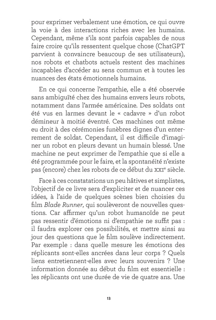 Aimer un robot avec Blade Runner