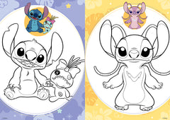 Disney Stitch - Coloriage avec stickers offerts (Stitch et Angel bisou)